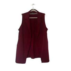 SHEIN Burgundy Sleeveless Vest